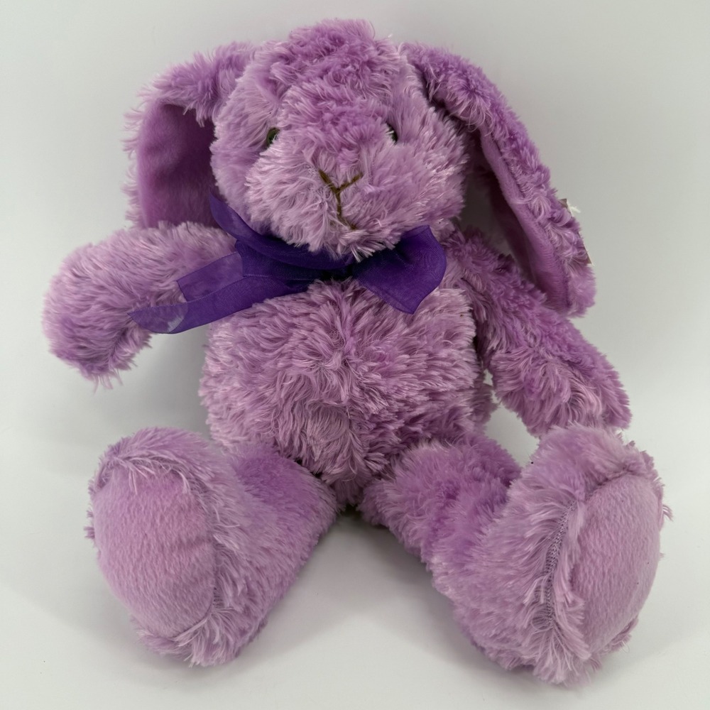 Color Rich Purple Plush Bunny Rabbit Shaggy Fur Easter 2005 Vintage Hong Kong
